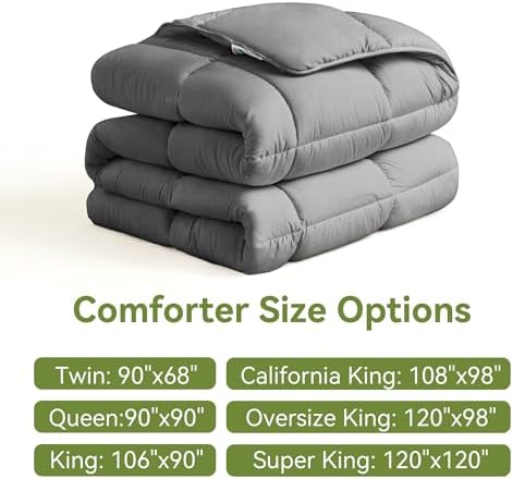 L LOVSOUL Twin Comforter Down Alternative Duvet Insert,68x90IN