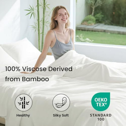 Love's cabin 100% Rayon Derived from Bamboo, King Size Sheet Set, 6 Pieces