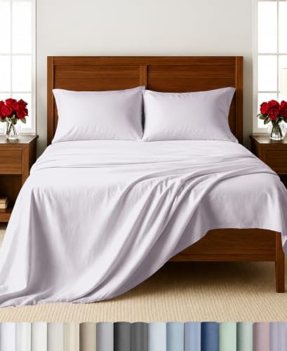 California Design Den 100% Cotton Sateen King Size Deep Pocket Sheets Set
