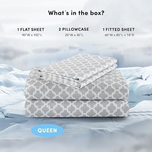 Comfort Spaces Coolmax Moisture Wicking Cooling Sheet Set, Queen 4 Piece