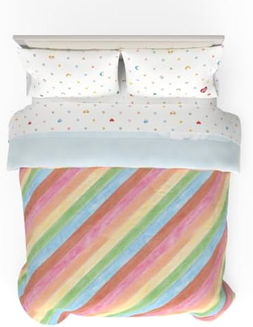 Care Bears Classic Super Soft Cozy Reversible Microfiber Comforter and Sheet Set, 5 Piece Full Size, (Official Licensed Product) By Franco Collectibles