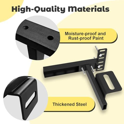 Headboard Brackets for Metal Bed Frame, Universal Adjustable Brackets for Headboard with Footboard Extension Kit Fit Twin Full Queen King, Matte Black 2 Packs