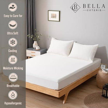 Bella Coterie | Luxury Bamboo Viscose King Size Fitted Sheet Only