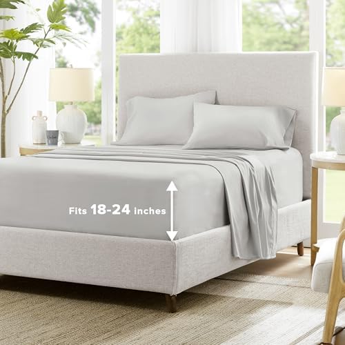 Comfort Spaces Coolmax Cooling Sheet Set, King Extra Deep Pocket 4 Piece
