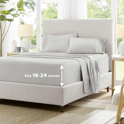 Comfort Spaces Coolmax Cooling Sheet Set, King Extra Deep Pocket 4 Piece