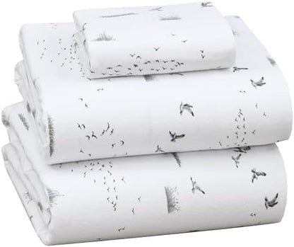 RUVANTI Flannel Sheets Twin Size, Sky Ballet