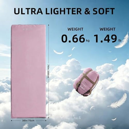 Lightweight Compact Adult Sleeping Bag for Backpacking, Camping & Hiking