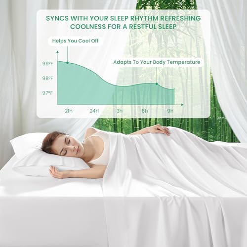 SONORO KATE 100% Viscose Derived from Bamboo_Sheets Queen Size,4PC