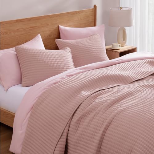 King Size Quilt-Lightweight Bedspreads Rose Red King Quilt Bedding Set