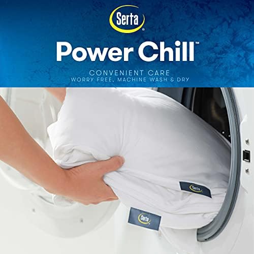 Serta Power Chill Cooling Pillow Protectors, Standard/Queen (2 Pack)