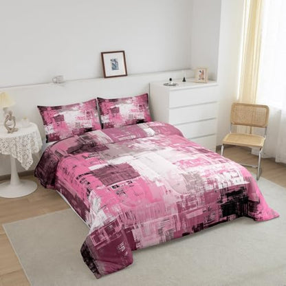 Feelyou Buffalo Check Ombre Comforter Set Toddler Size Kids Duvet