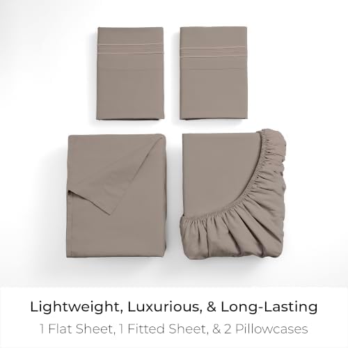 Mellanni Iconic 4-Piece, Ultra Soft Sheet Set (California King, Tan)