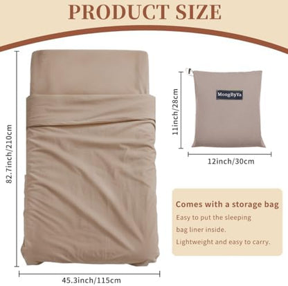Sleeping Bag Liner, Compact Travel Sheets for Hotel Hostel