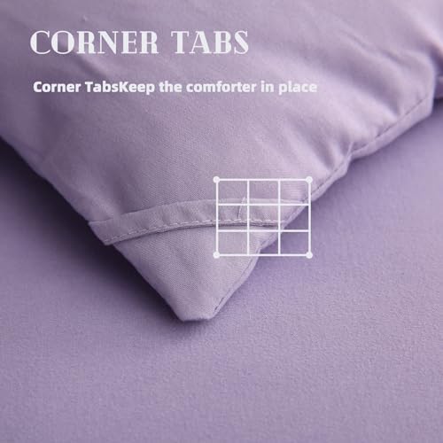 DOWNCOOL Comforters King Size,Light Purple Duvet Insert, Lightweight Quilt