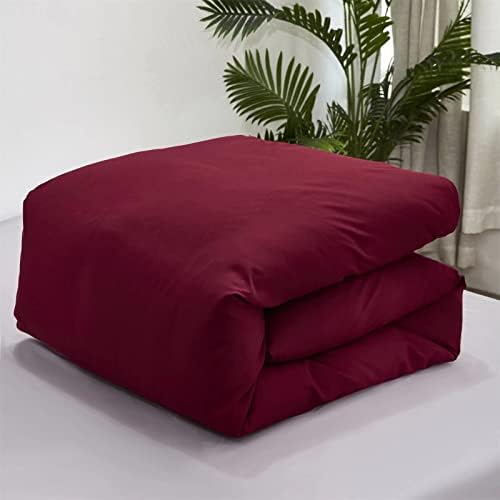 Houseri Burgundy Comforter Set - Twin Size Wine Red Bedding Comforter Set for Toddler Girls & Boys - Soft Quilt Blanket - Noble Bordeaux Red