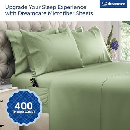 DREAMCARE California King Sheet Sets - 6 pcs Breathable Cooling Sheets