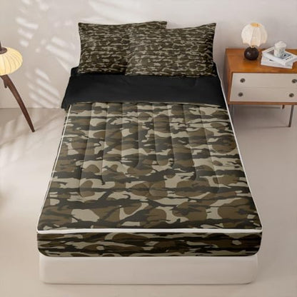 Feelyou Camouflage Wild Military Comforter Set Full Size Kids Boys Girls