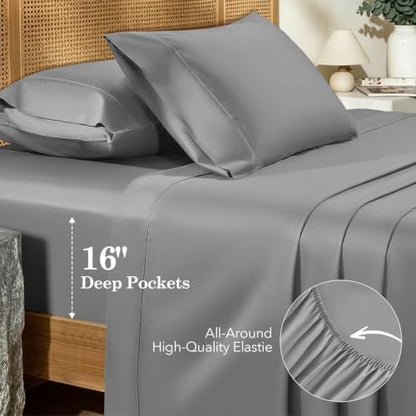 SONORO KATE 600 Thread Count 100% Organic Cotton Queen Size Sheet Set
