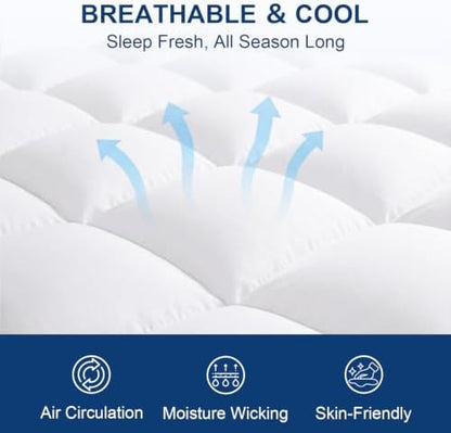 Twin XL Mattress Topper, 900 GSM High-Fill Design, Fuller & Plusher Feel