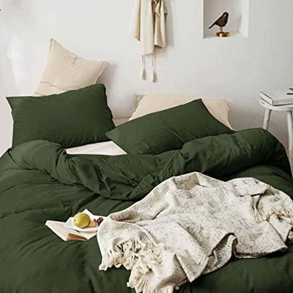 Comforter Set Twin/Twin XL Size Dark Olive Green 2 Piece