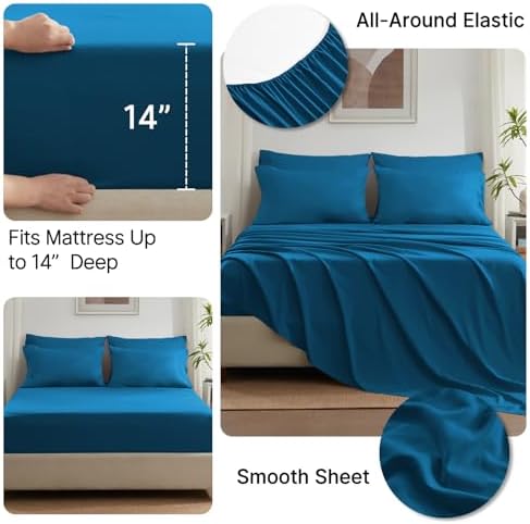 Anluoer Twin Comforter Set, 5 Piece Bed in a Bag Twin Bedding Sets