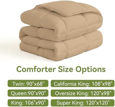 L LOVSOUL Queen Comforter Down Alternative Duvet Insert,90x90IN