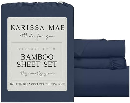 KARISSA MAE Luxury Bamboo Viscose Twin Size Sheet Set