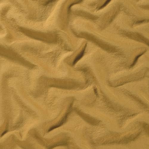 Sijo Stone Washed Organic French Linen Bed Sheet Set, GOTS Certified Organic, Best Cooling Linen Sheet Award by Sleep Foundation, 3 Piece - 2 Pillowcases and 1 Fitted Sheet (Turmeric, Cal King)