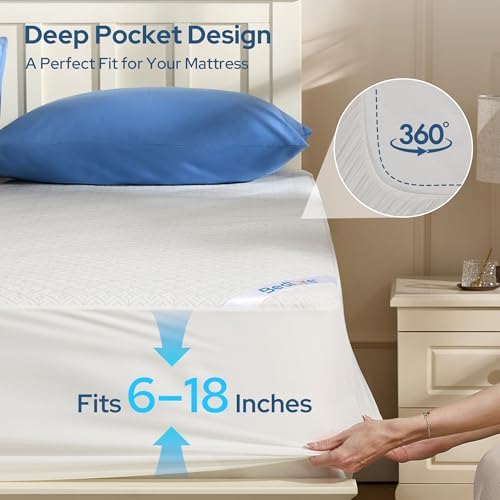 BEDLORE California King Mattress Protector, Waterproof Mattress Cover