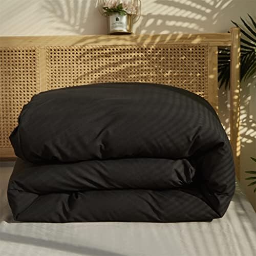 Wellboo Black Comforter Sets Twin Size Solid Black Bedding All Seasons Bed