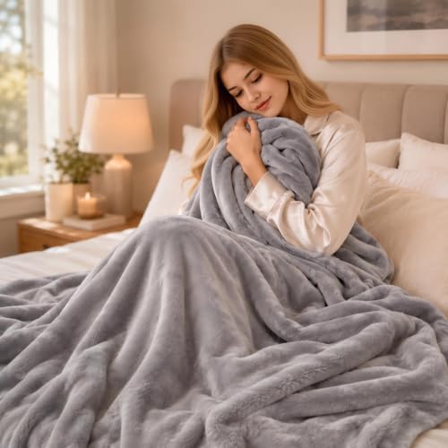 Electric Heated Blanket Full Size 72"x84",Light Grey
