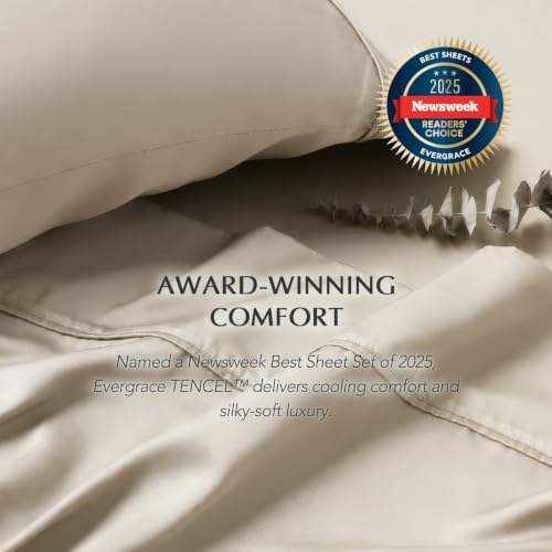 EverGrace Tencel™ Sheet Set, Breathable & Cooling, King, Bone