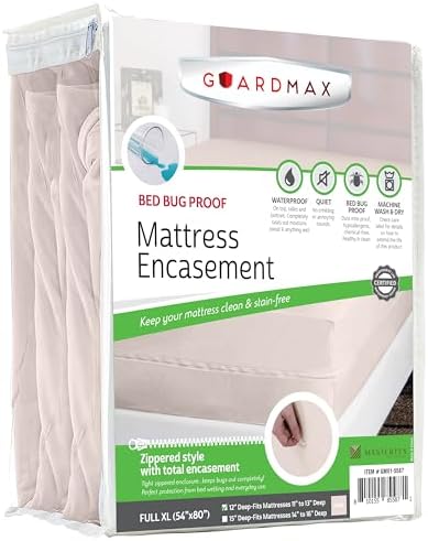 Guardmax Full XL Mattress Protector Zippered, Bed Bug Mattress Cover