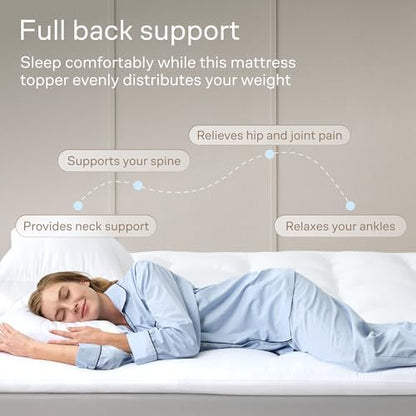 Ultra Soft & Cooling Mattress Topper - Full Size