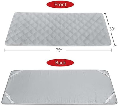 Quilted Foam Mattress Topper Pad, Non-Slip Super Soft Comfortable 75"x30", Cool Sleeping Pad for Camp Cot/RV Bunk/Narrow Twin Beds