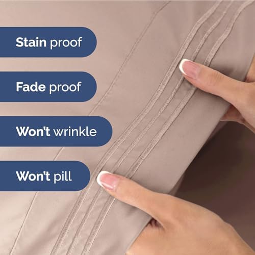 Full Size 4 Piece Sheet Set - Ultra Soft & Cooling Bed Sheets - Dusty Pink