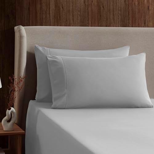 Nestl King Sheet Set - Bed Sheets - Light Grey - 4-Piece Deep Pocket