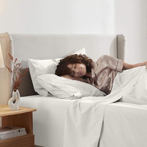 Nestl Twin XL Sheet Set - Bed Sheets - Off White - 3-Piece Deep Pocket