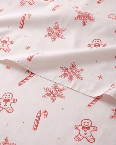 Christmas Sheet Set, Holiday Sweets, Holiday Xmas Bedding Set - Queen Size