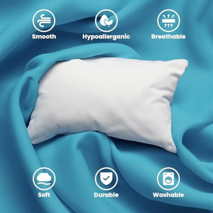 Avalon Bedding Pillow Cases Standard Size White Pillow Cases Set of 4 Cotton Blend 200 TC Soft & Breathable Perfect for Home & Hospital, Hotel Quality Queen Pillow Protectors 30x20 Inches (Pack of 2)