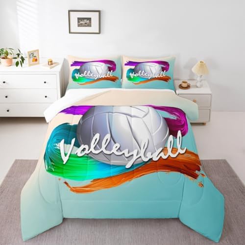 Feelyou Volleyball Comforter Set Queen Size for Kids Boys Girls