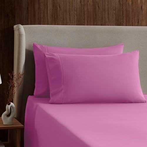 Nestl Full Sheet Set - Bed Sheets - Light Pink - 4-Piece Deep Pocket