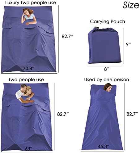 Sleeping Bag Liner, Camping Travel Home Bed Sheet Compact Sacks