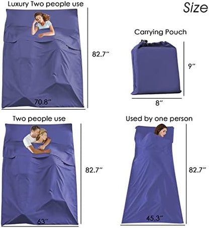 Sleeping Bag Liner, Camping Travel Home Bed Sheet Compact Sacks