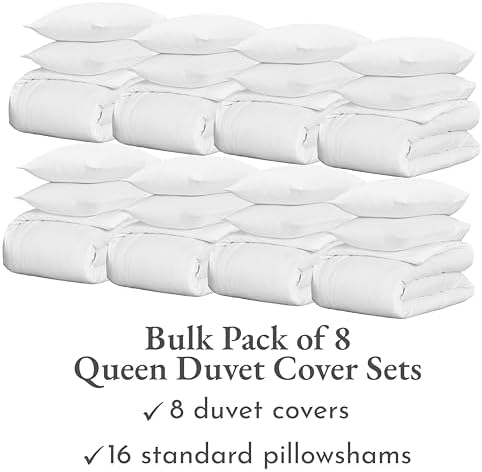 California Design Den 100% Cotton Sateen Full/Queen Duvet Cover Set, White