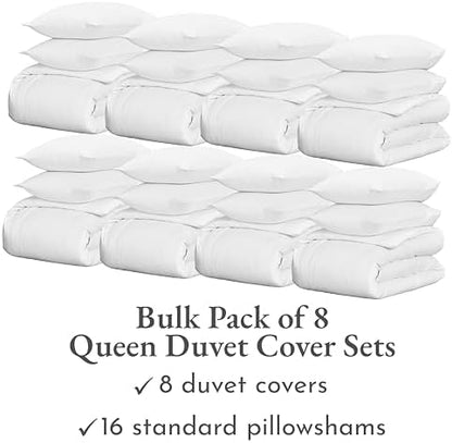 California Design Den 100% Cotton Sateen Full/Queen Duvet Cover Set, White