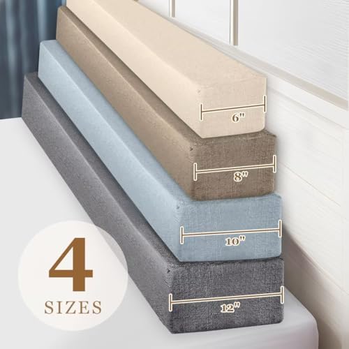 Bed Gap Filler,High-Density Bed Crack Filler with Removable Cover,Mattress Extender for Headboard Gap,Spacer Filler Between Mattress and Wall,Bed Wedge Gap Filler,Full Size,Dark Gray,72"x4"x10"