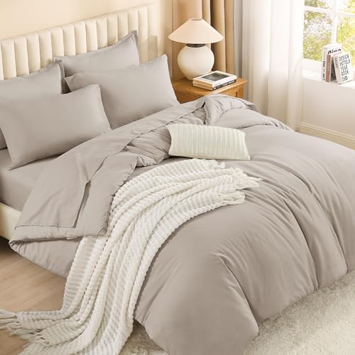 Litanika Super King Comforter Set with Sheets - 7 Pcs Bed in a Bag