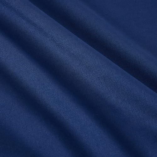 Amazon Basics 3-Piece Soft Microfiber Kid's Comforter and Pillow Sham Set, Full/Queen, Navy, Solid