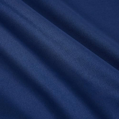 Amazon Basics 3-Piece Soft Microfiber Kid's Comforter and Pillow Sham Set, Full/Queen, Navy, Solid